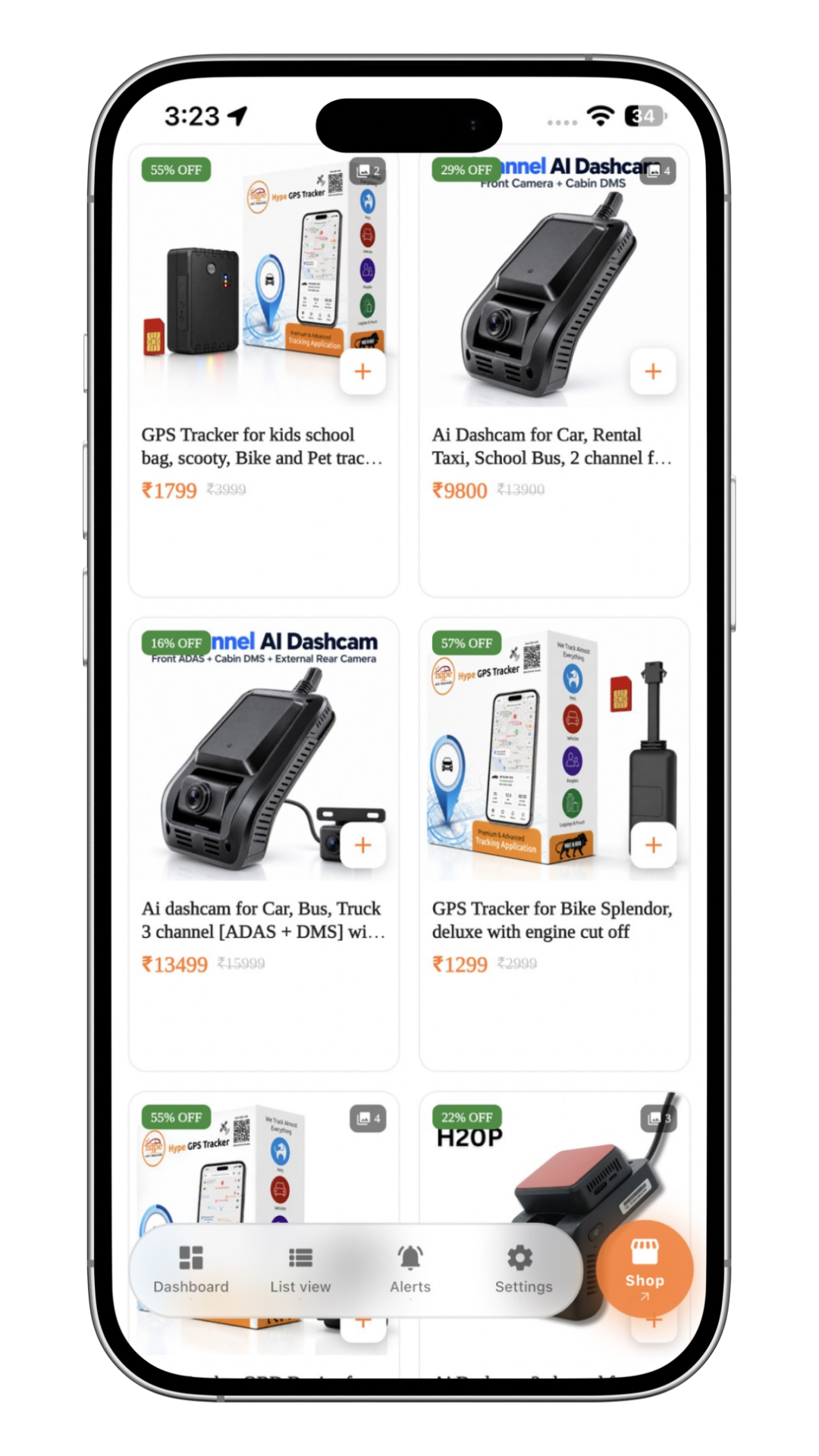 Hype GPS app — In-app shop